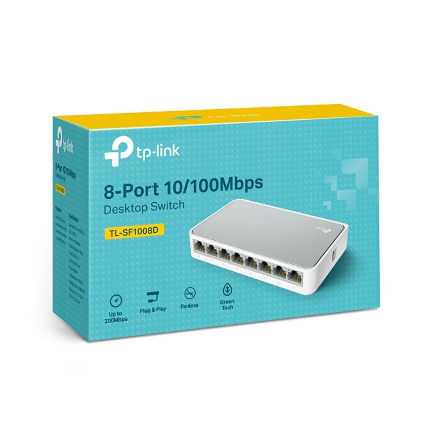 Switch TP-Link TL-SF1008D (8Port 10/100Mbps – Vỏ Nhựa)